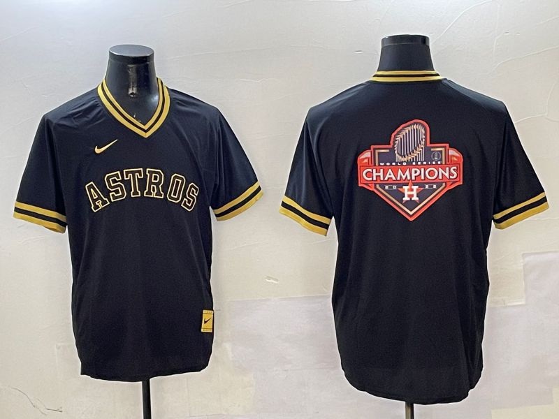 Men Houston Astros Blank Black Gold Game 2025 Nike MLB Jersey style 13->houston astros->MLB Jersey